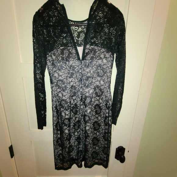 French Connection Black lace cocktail dress - Picture 3 of 4